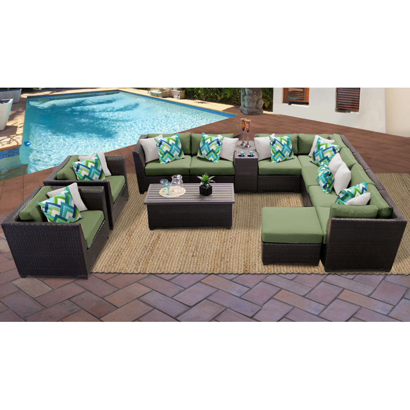 Sol 72 Outdoor Tegan 12 Piece Sectional Seating Group with Cushions
